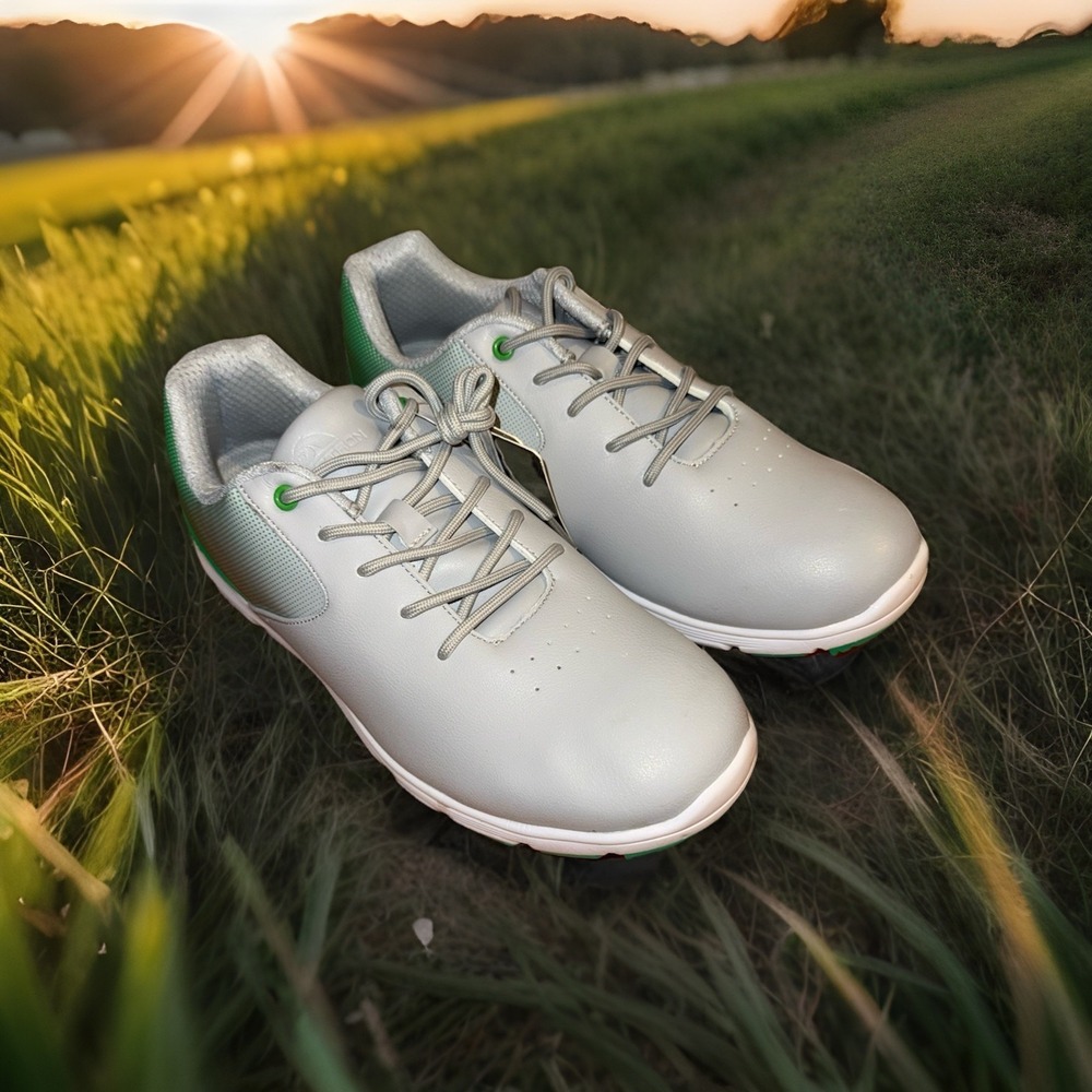 THESTRON NEXTLITE PRO 3 GOLF SHOES WATERPROOF SPIKELESS GREEN TO GRAY Men's 10.5